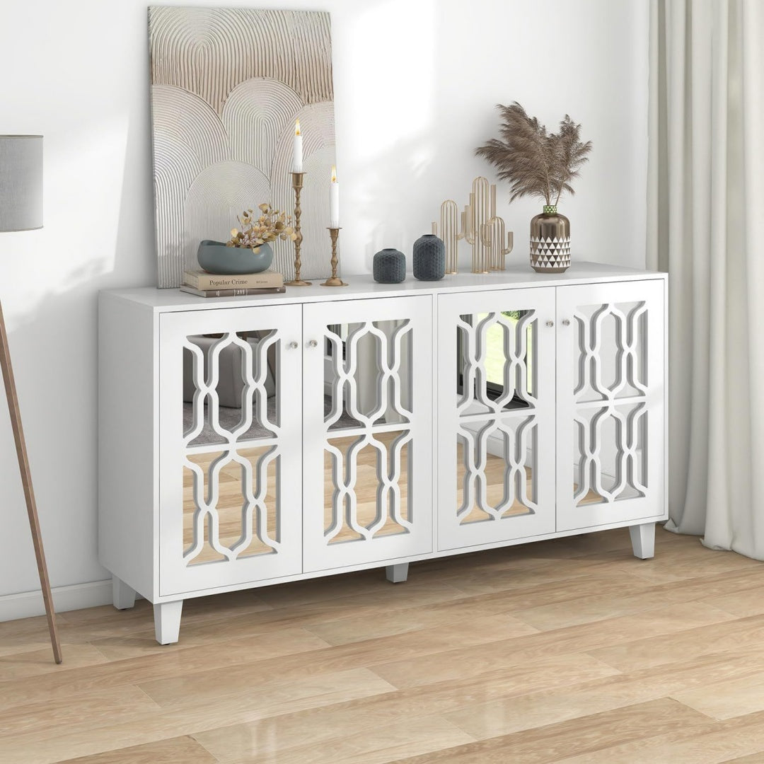 Buffet gris clair robuste et durable