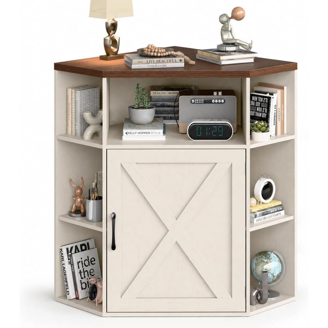Style Rustique, armoire de rangement gris clair