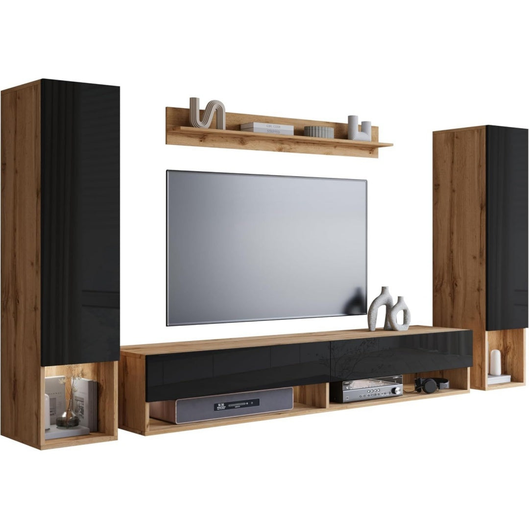 Fonctionnel ensemble de meubles marron 180 x 33 x 30 cm