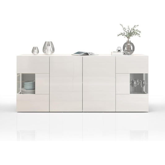 Buffet style industriel 4 portes en bois