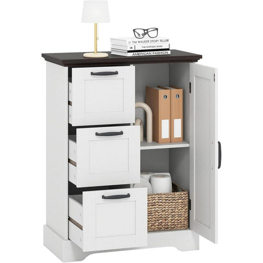 Esprit rustique meuble de rangement gris clair