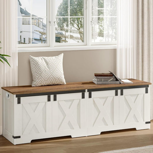 epure banc de rangement gris clair 150 x 40 x 48.5 cm