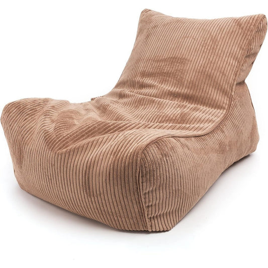 Pouf poire marron pour coin lecture