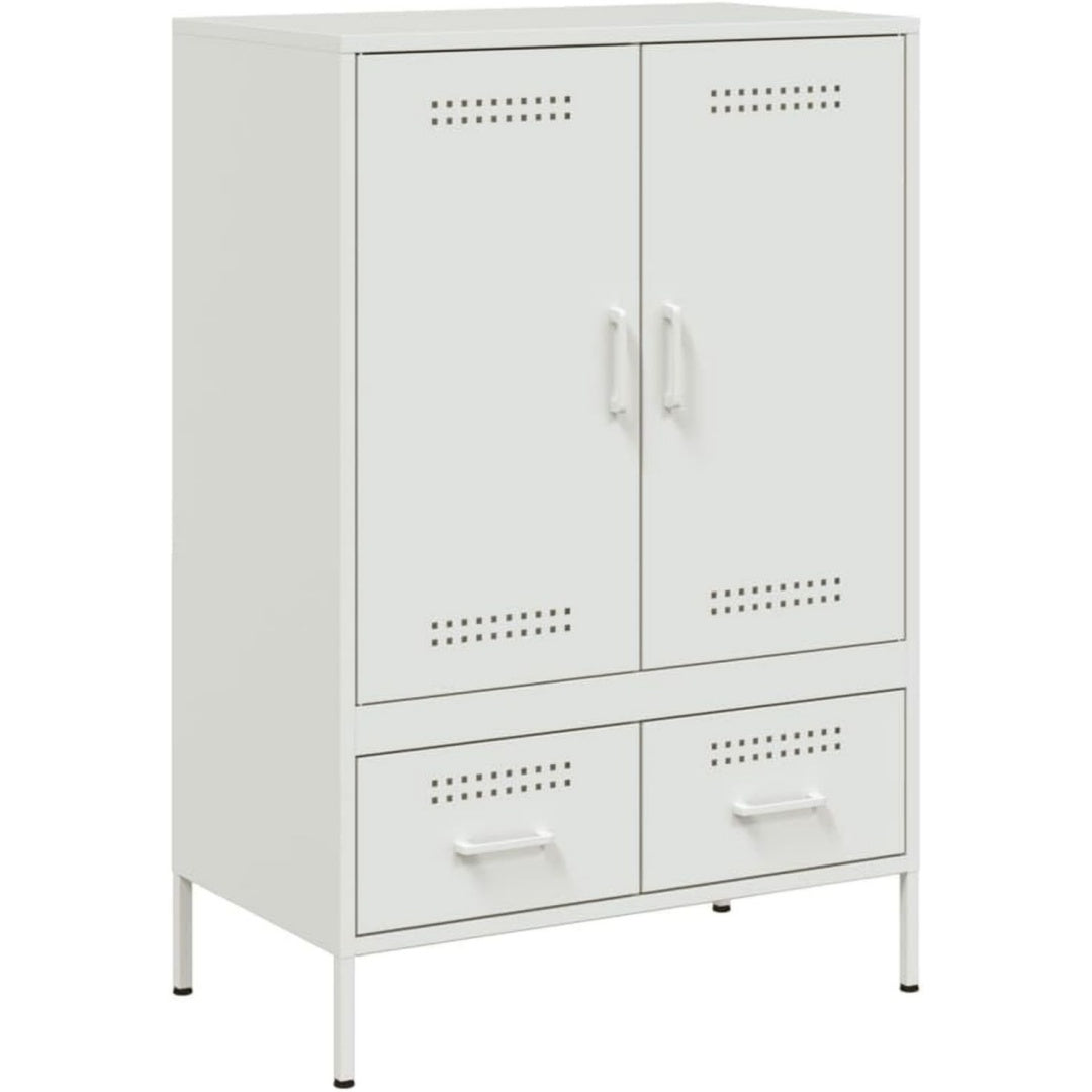 Gris clair buffet etageres reglables structure en acier