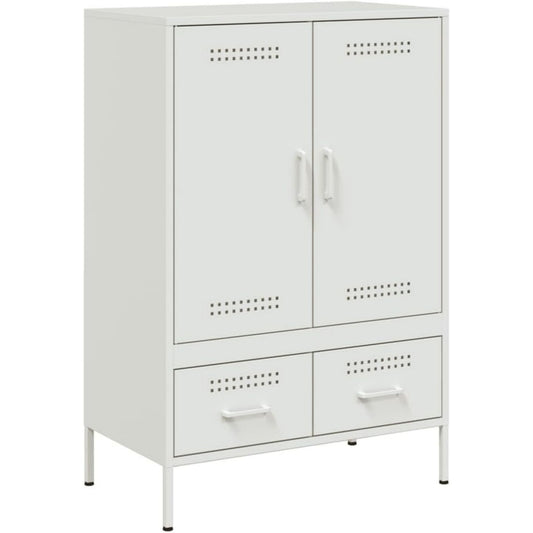 Gris clair buffet etageres reglables structure en acier