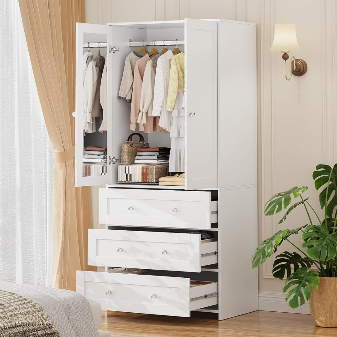 Magnifique armoire gris clair design moderne en bois d'ingenierie