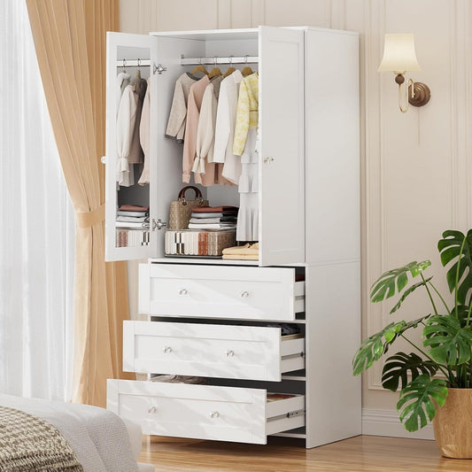 Magnifique armoire gris clair design moderne en bois d'ingenierie