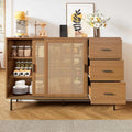 37 x 140 x 91 cm buffet marron en acier