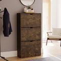 Armoire a chaussures de style contemporain marron 115 x 24 x 60 cm