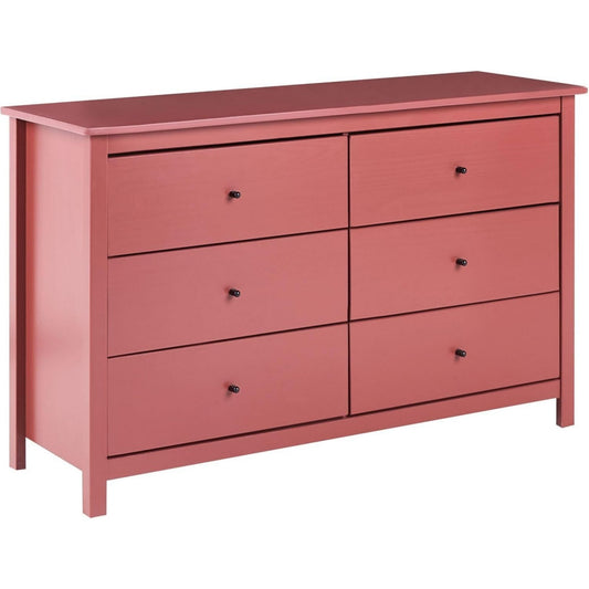Coffre a tiroirs rose etagere ouverte scandinave