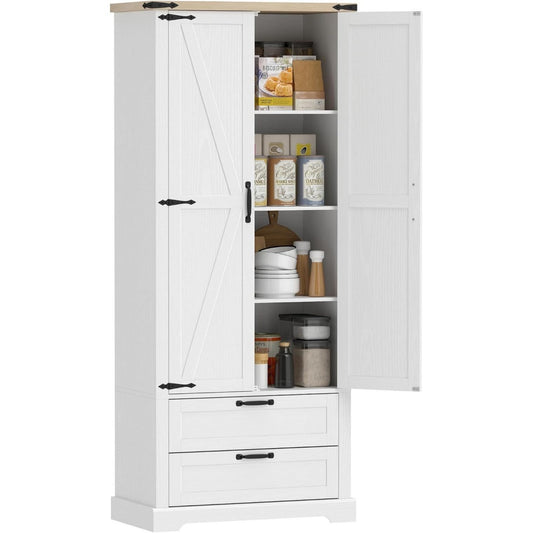 Enfilade gris clair a 2 portes finition rustique en bois ingenierie