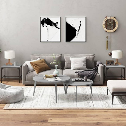 Tables gigognes de style elegant gris 40 x 40 x 35 cm