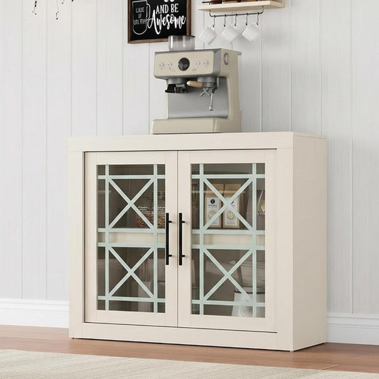 Table avec 2 portes gris clair