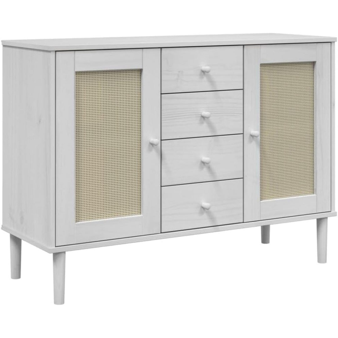 Commode gris clair 4 tiroirs laque brillant pour la chambre