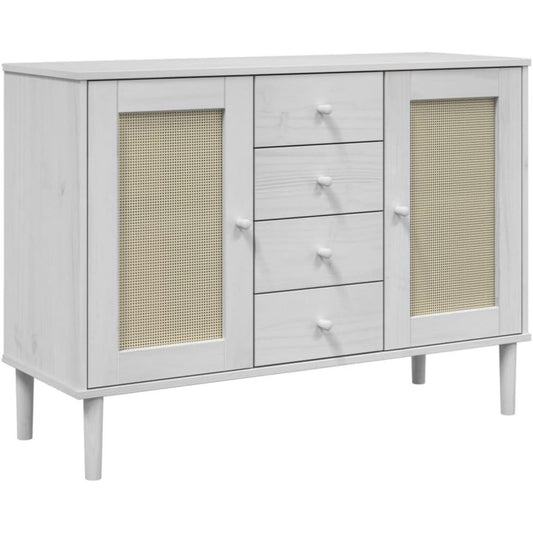 Commode gris clair 4 tiroirs laque brillant pour la chambre
