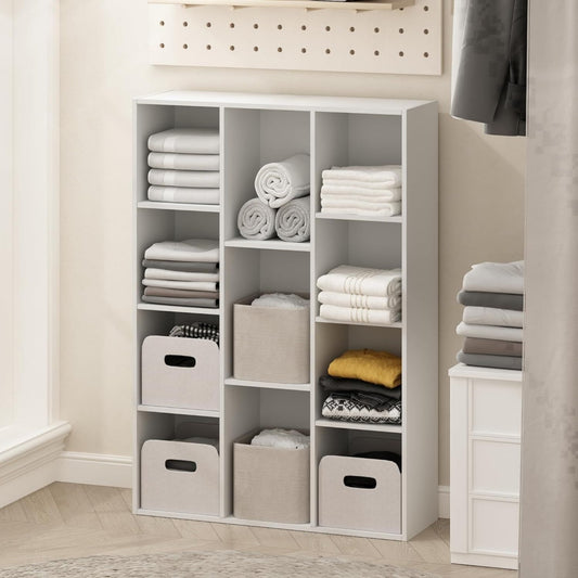 Raffine, bibliotheque murale gris en bois