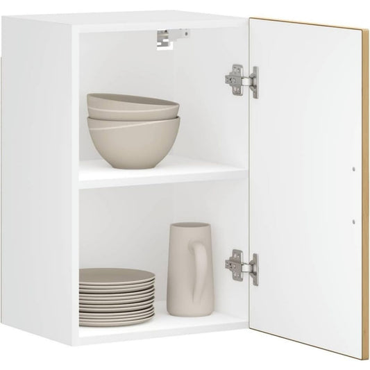 elegant, colonne de rangement gris clair en bois