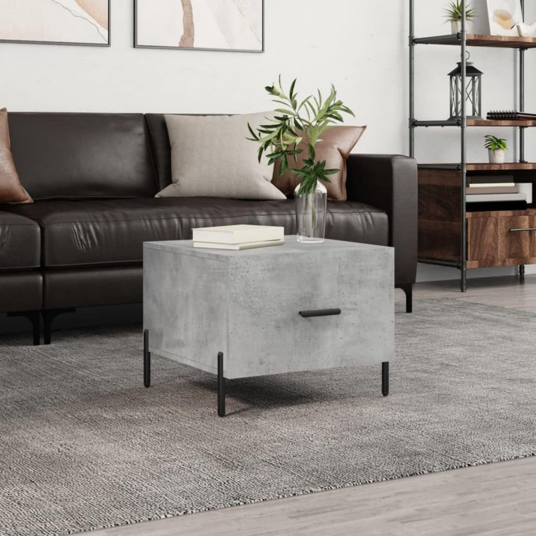 Table basse gris 50 x 50 x 40 cm fonctionnel