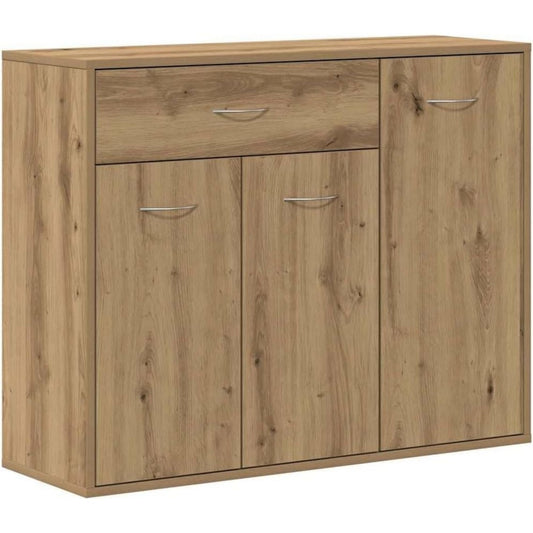 Vaisselier marron en bois, epure et pratique