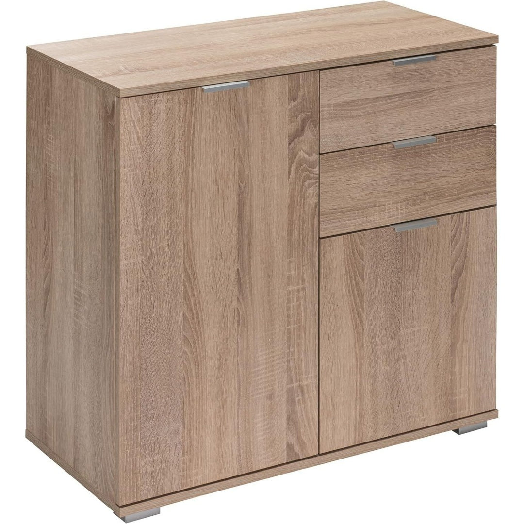 Commode marron compact securite renforcee 71 x 74 x 35 cm
